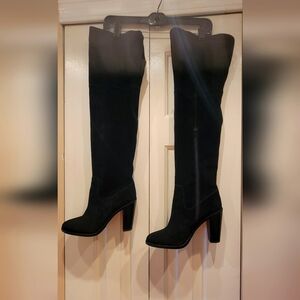 Vince Camuto Black Suede Over the Knee Boots sz 8.5